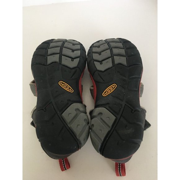 Keen Seacamp II Shoes Sandals Waterproof Big Kids Size 2 Boys Girls Gray Red - Picture 7 of 7